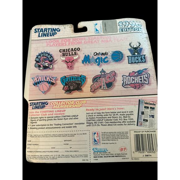 Starting Lineup Joe Smith Golden State Warriors NBA 1996 Vintage - Picture 4 of 4